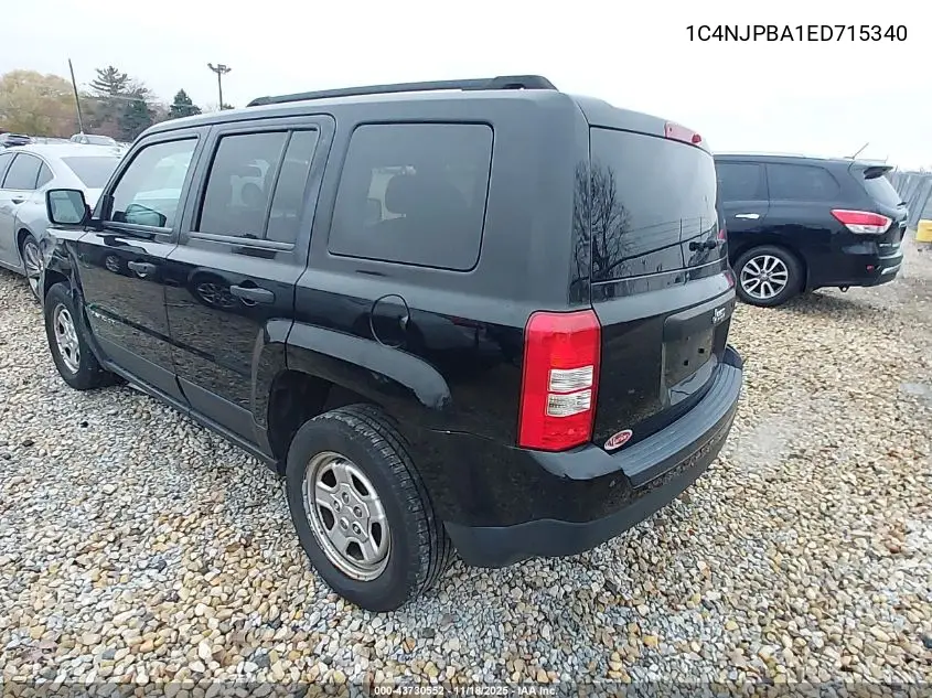 1C4NJPBA1ED715340 2014 Jeep Patriot Sport
