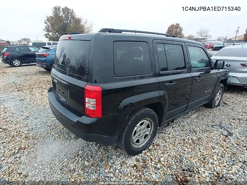 1C4NJPBA1ED715340 2014 Jeep Patriot Sport