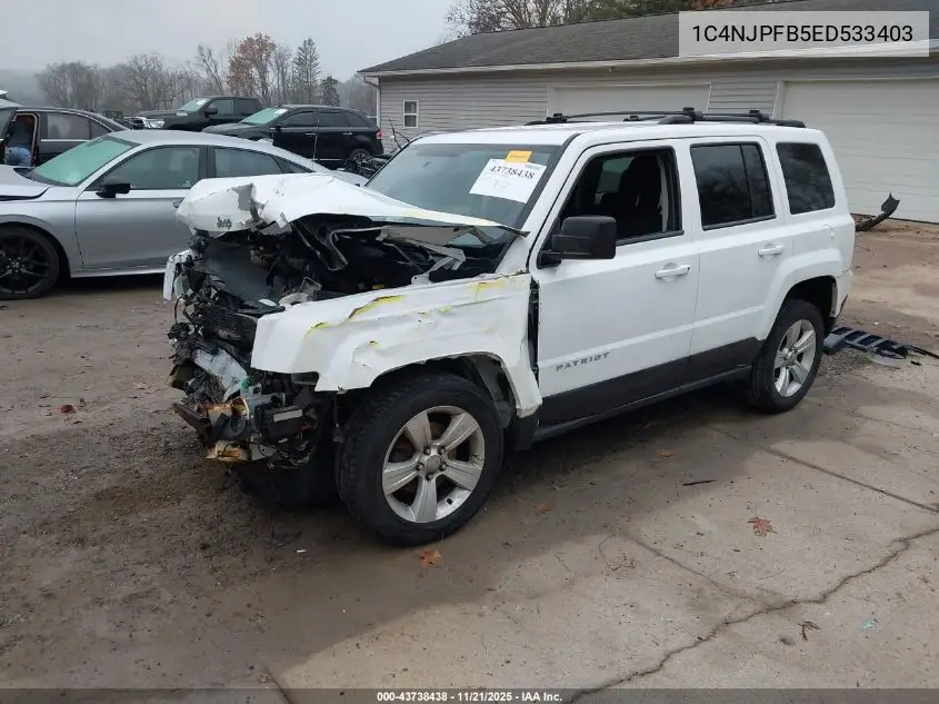 1C4NJPFB5ED533403 2014 Jeep Patriot Latitude
