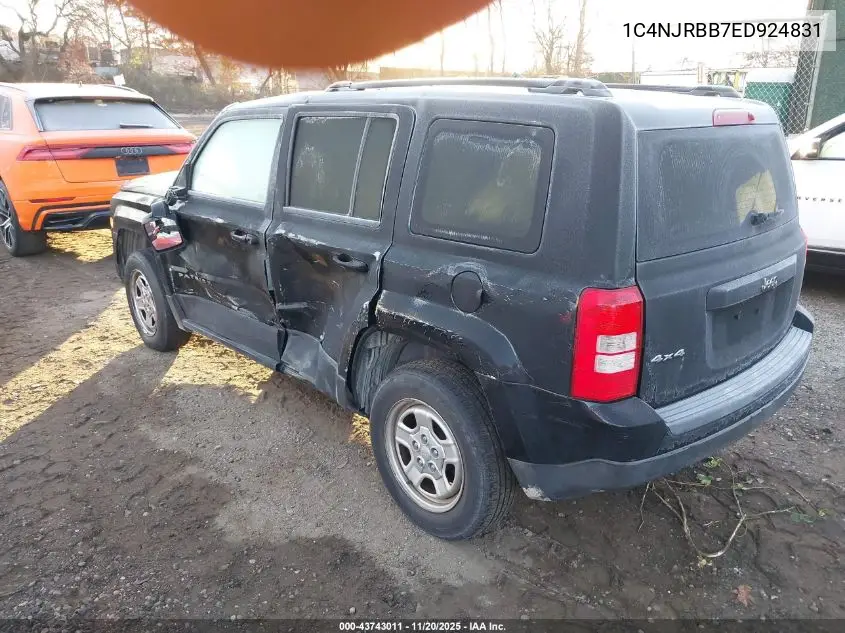 1C4NJRBB7ED924831 2014 Jeep Patriot Sport