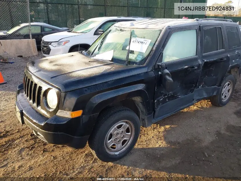 1C4NJRBB7ED924831 2014 Jeep Patriot Sport