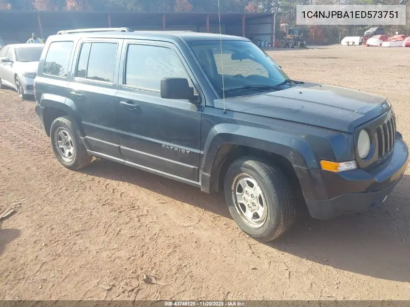 1C4NJPBA1ED573751 2014 Jeep Patriot Sport