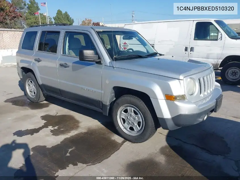 1C4NJPBBXED510320 2014 Jeep Patriot Sport