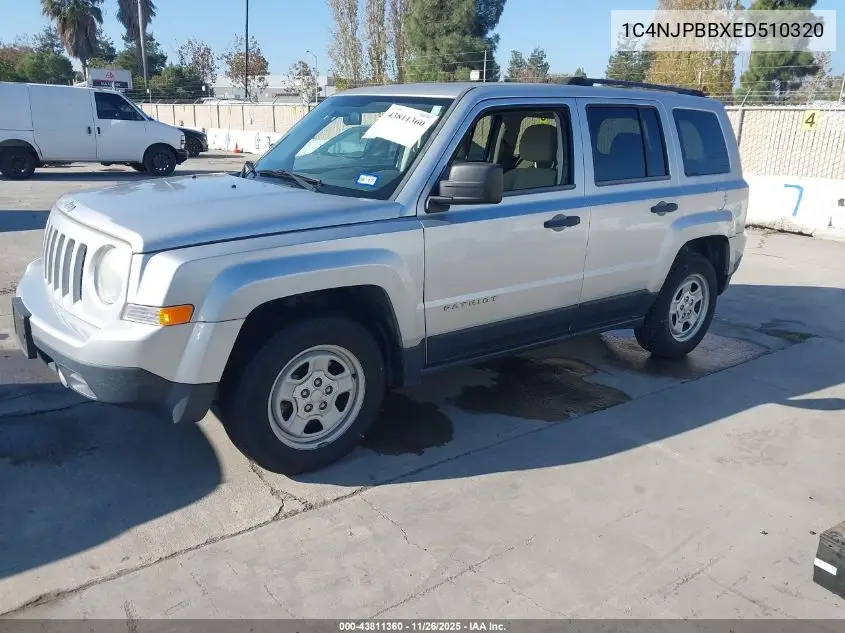 1C4NJPBBXED510320 2014 Jeep Patriot Sport