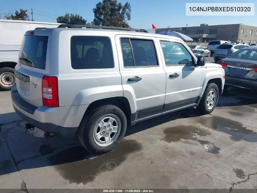 1C4NJPBBXED510320 2014 Jeep Patriot Sport