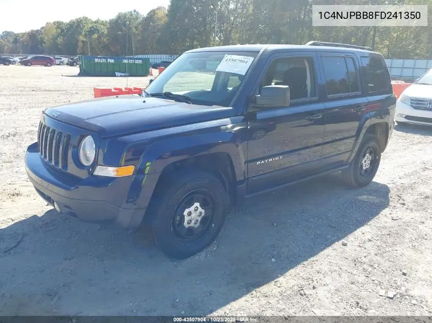 1C4NJPBB8FD241350 2015 Jeep Patriot Sport