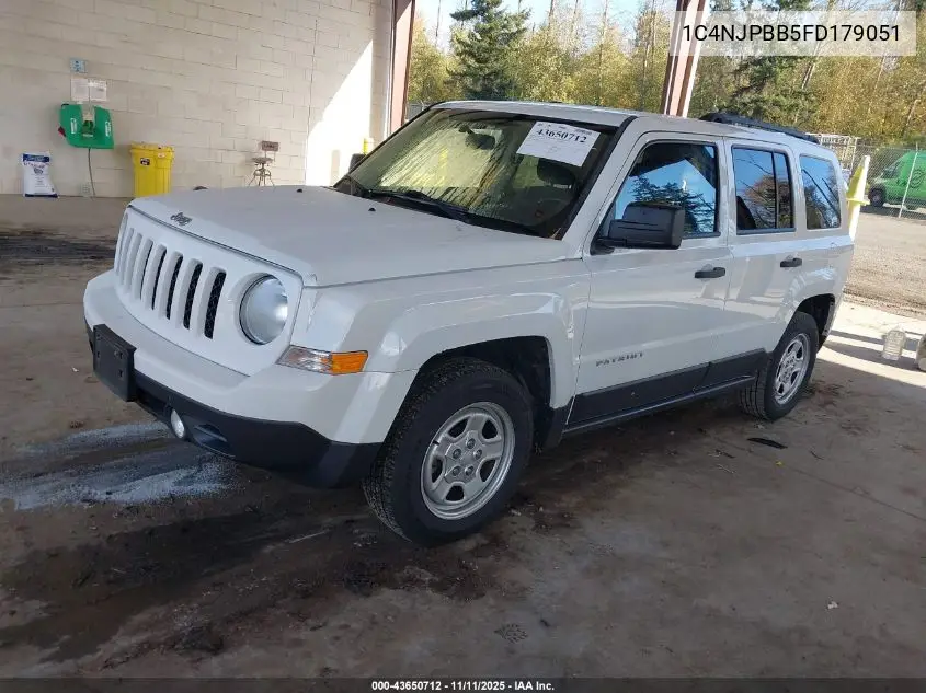 1C4NJPBB5FD179051 2015 Jeep Patriot Sport