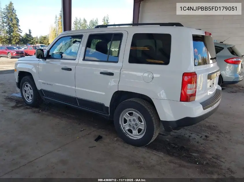 1C4NJPBB5FD179051 2015 Jeep Patriot Sport