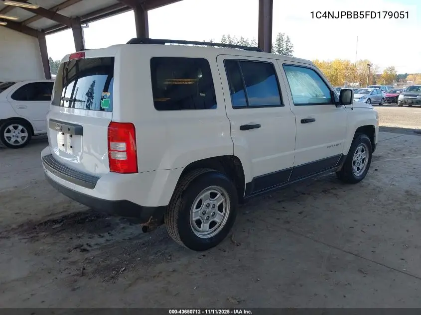 1C4NJPBB5FD179051 2015 Jeep Patriot Sport