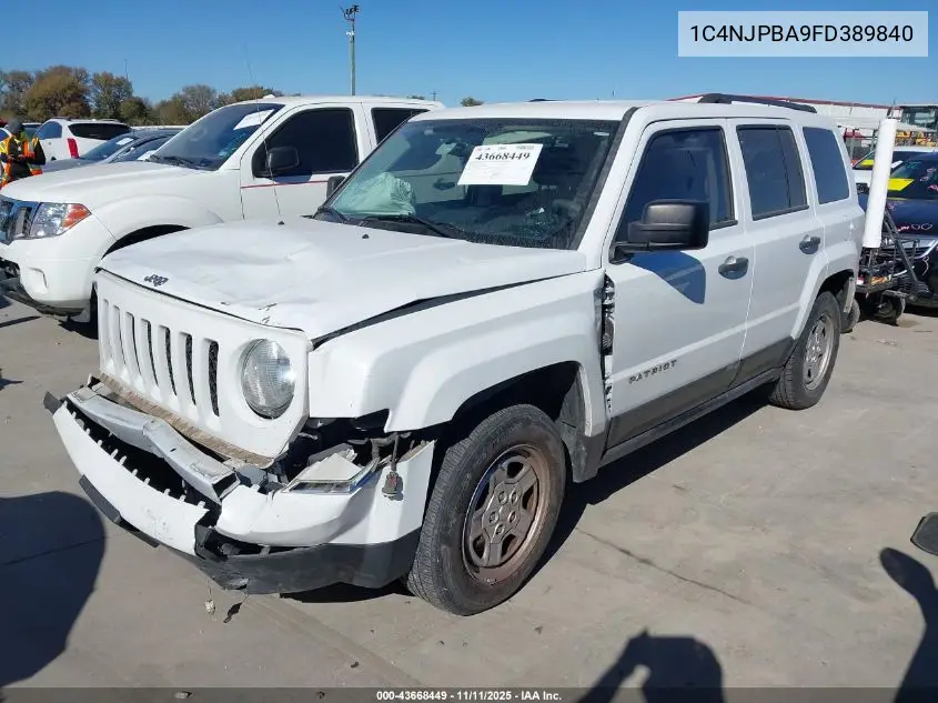 1C4NJPBA9FD389840 2015 Jeep Patriot Sport