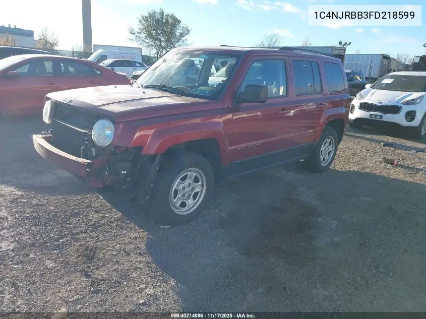 1C4NJRBB3FD218599 2015 Jeep Patriot Sport