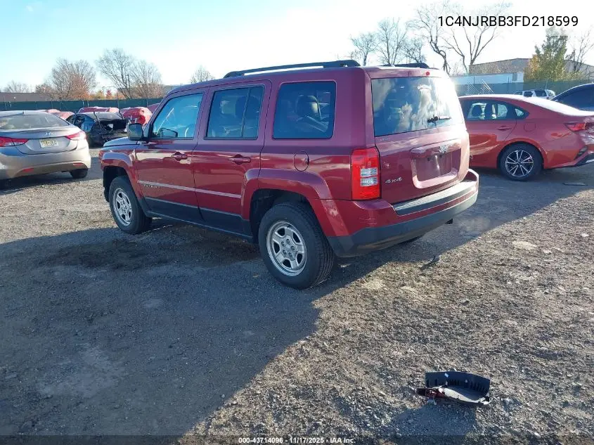 1C4NJRBB3FD218599 2015 Jeep Patriot Sport