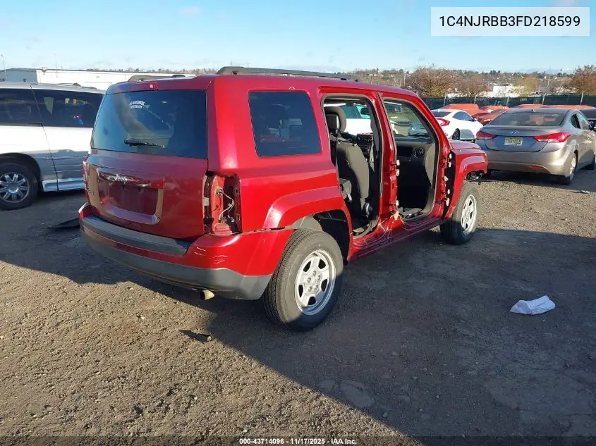 1C4NJRBB3FD218599 2015 Jeep Patriot Sport