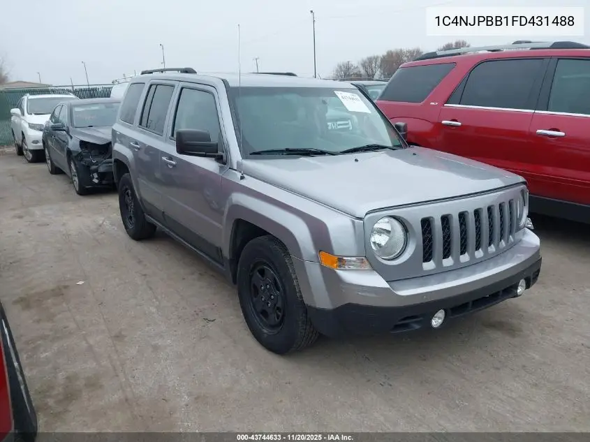 1C4NJPBB1FD431488 2015 Jeep Patriot Sport