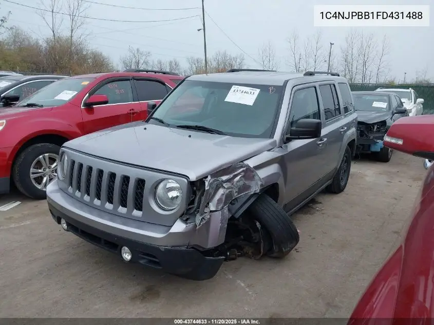 1C4NJPBB1FD431488 2015 Jeep Patriot Sport