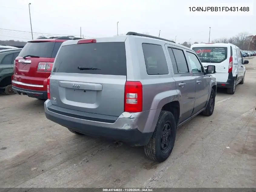 1C4NJPBB1FD431488 2015 Jeep Patriot Sport