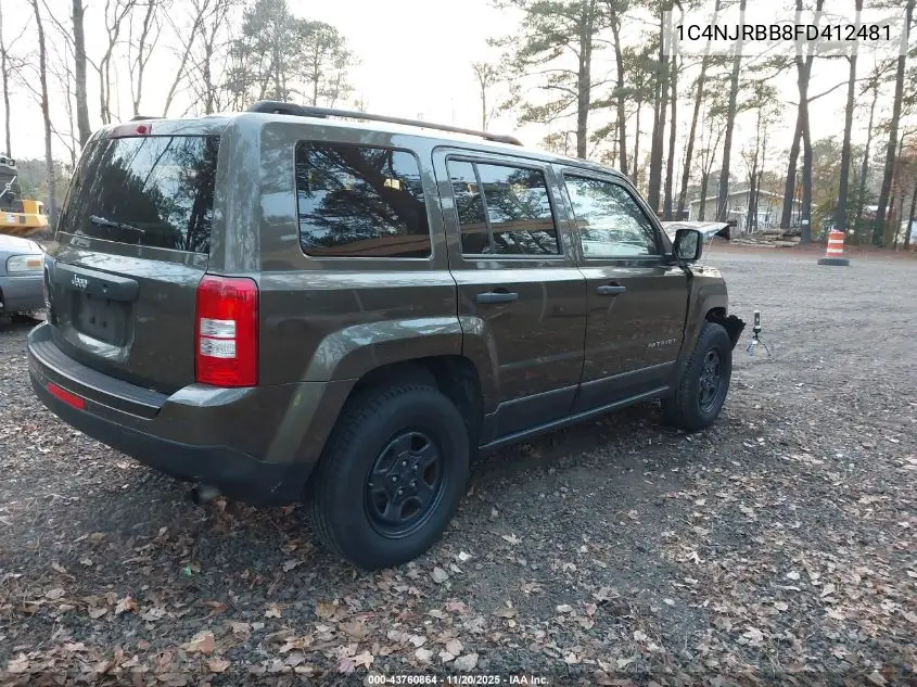 1C4NJRBB8FD412481 2015 Jeep Patriot Sport