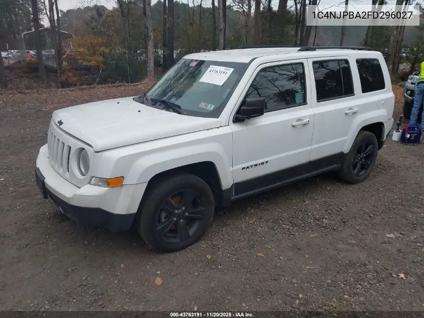 1C4NJPBA2FD296027 2015 Jeep Patriot Altitude Edition