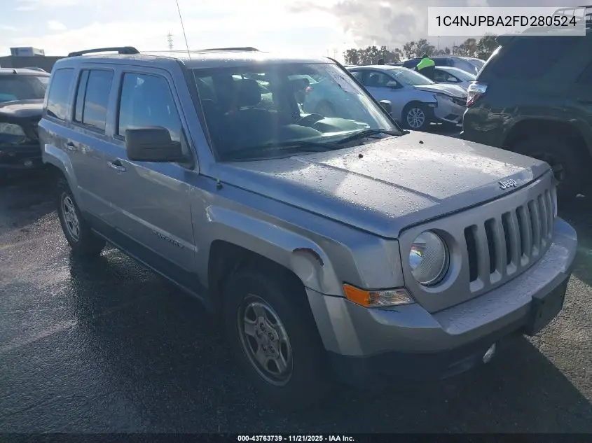 1C4NJPBA2FD280524 2015 Jeep Patriot Sport