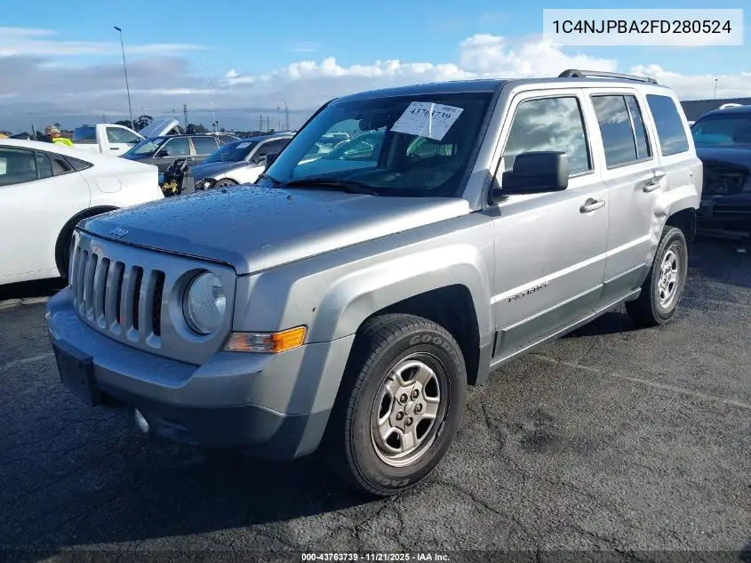 1C4NJPBA2FD280524 2015 Jeep Patriot Sport