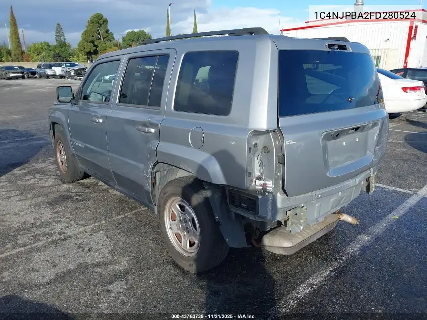 1C4NJPBA2FD280524 2015 Jeep Patriot Sport