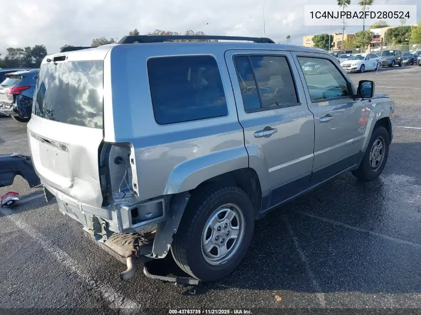 1C4NJPBA2FD280524 2015 Jeep Patriot Sport