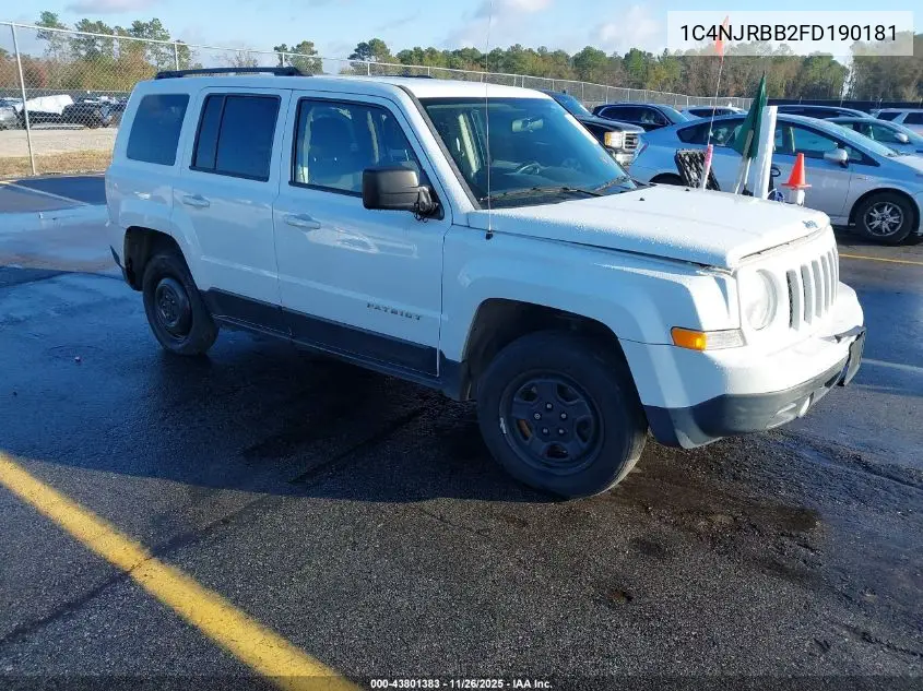 1C4NJRBB2FD190181 2015 Jeep Patriot Sport