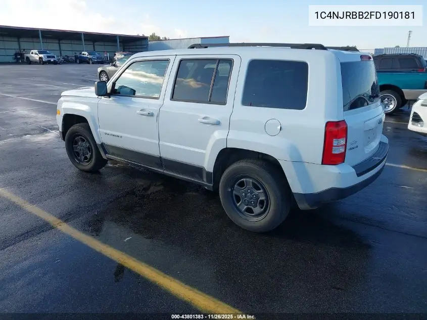 1C4NJRBB2FD190181 2015 Jeep Patriot Sport