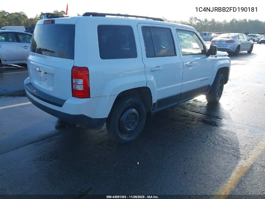 1C4NJRBB2FD190181 2015 Jeep Patriot Sport