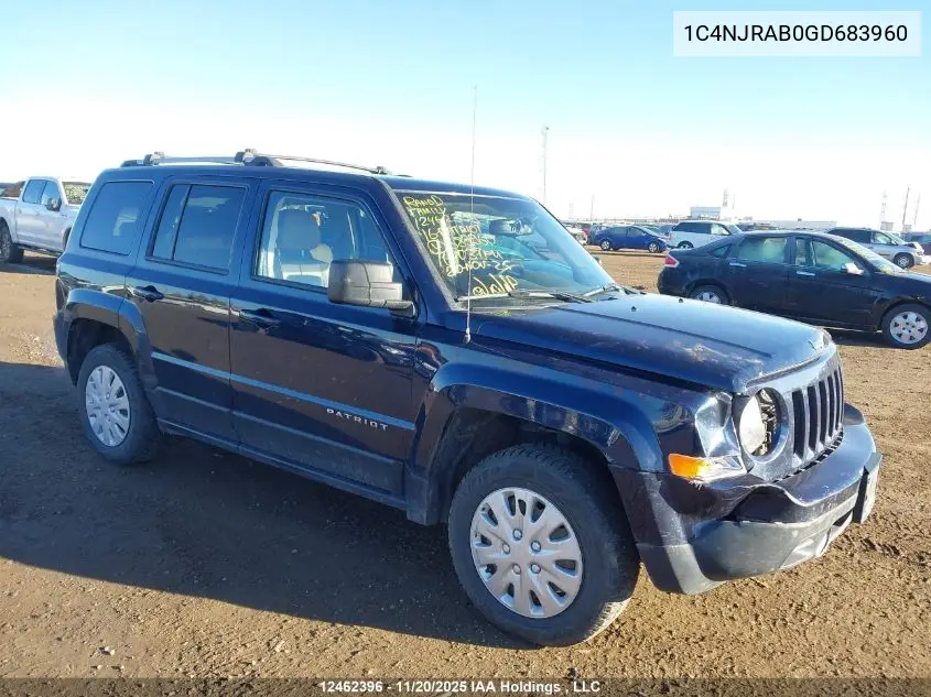 1C4NJRAB0GD683960 2016 Jeep Patriot
