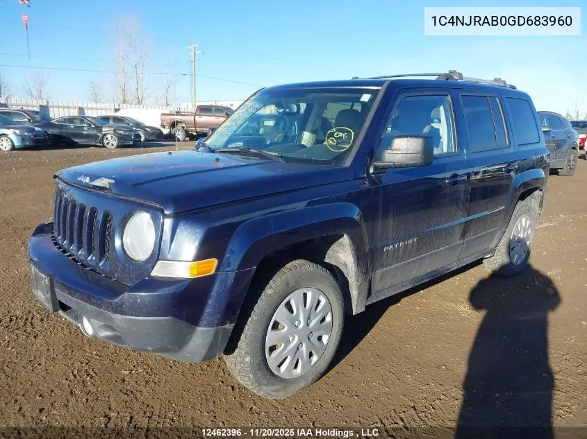 1C4NJRAB0GD683960 2016 Jeep Patriot