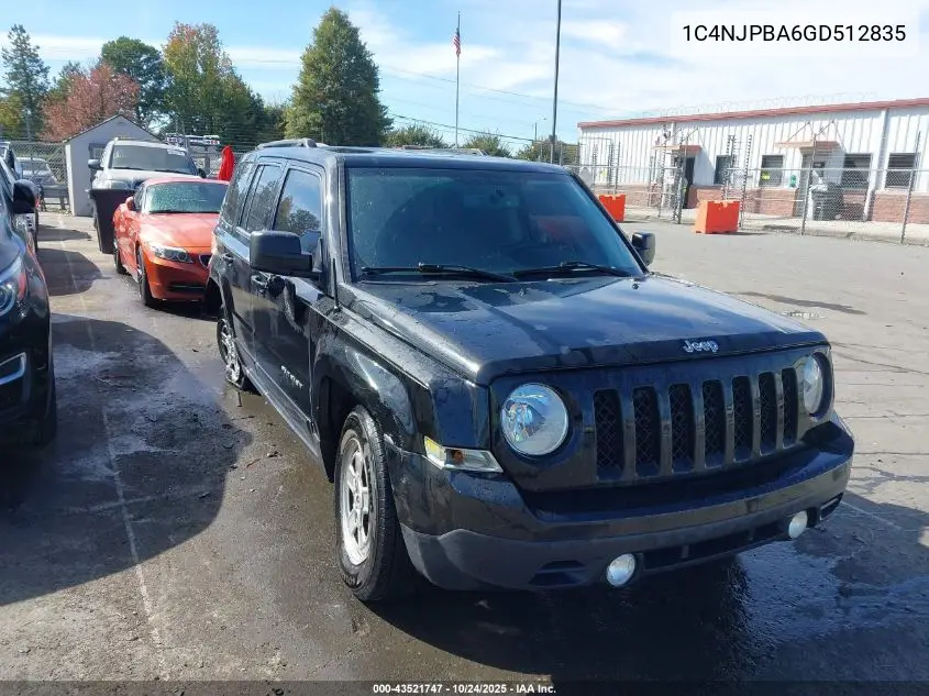1C4NJPBA6GD512835 2016 Jeep Patriot Sport