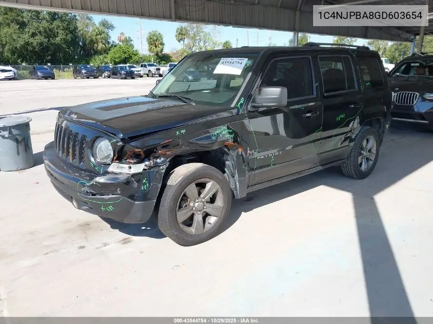 1C4NJPBA8GD603654 2016 Jeep Patriot Sport Se