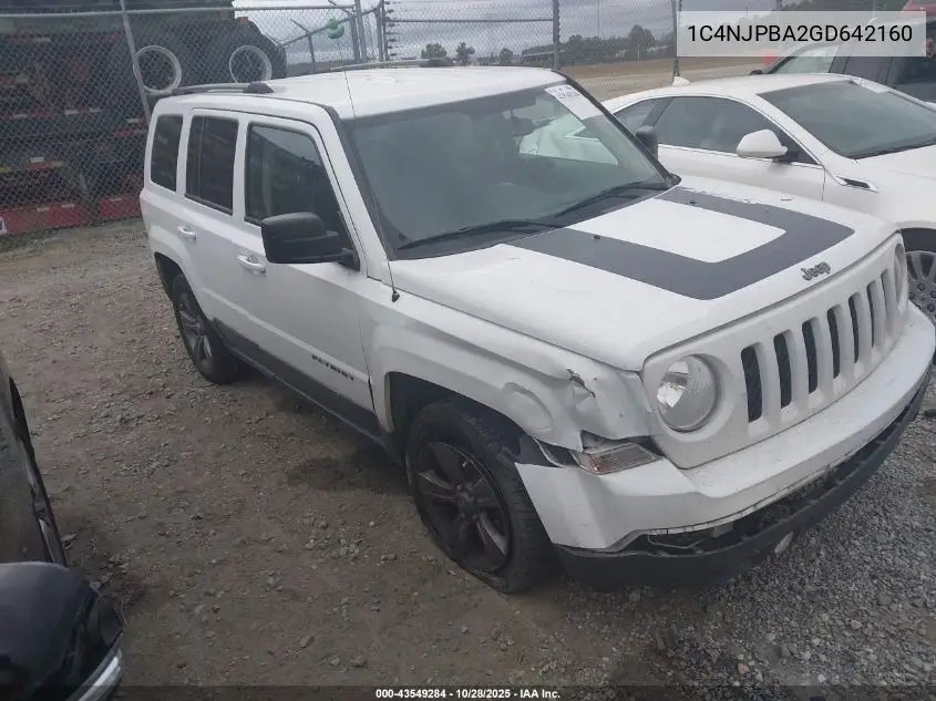 1C4NJPBA2GD642160 2016 Jeep Patriot Sport Se