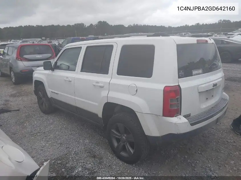 1C4NJPBA2GD642160 2016 Jeep Patriot Sport Se