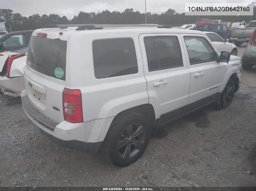 1C4NJPBA2GD642160 2016 Jeep Patriot Sport Se