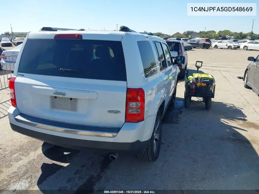 1C4NJPFA5GD548669 2016 Jeep Patriot High Altitude Edition