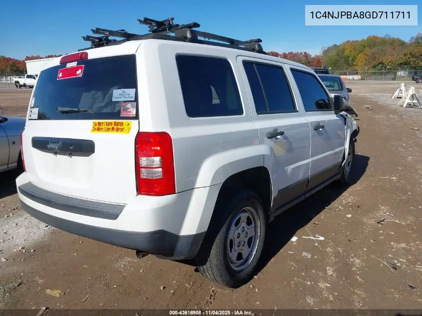 1C4NJPBA8GD711711 2016 Jeep Patriot Sport