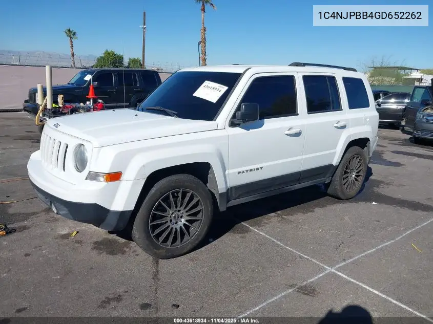 1C4NJPBB4GD652262 2016 Jeep Patriot Sport