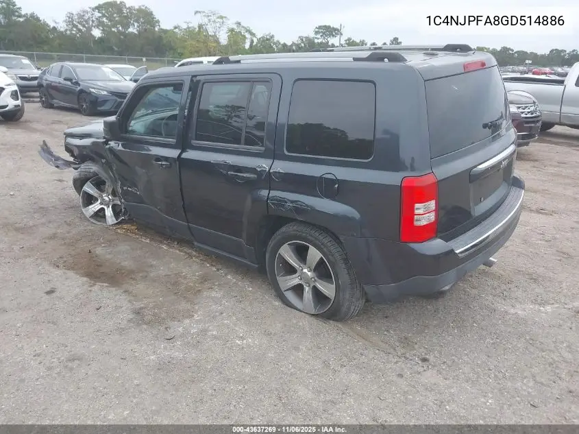 1C4NJPFA8GD514886 2016 Jeep Patriot High Altitude Edition