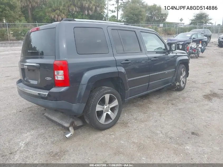 1C4NJPFA8GD514886 2016 Jeep Patriot High Altitude Edition
