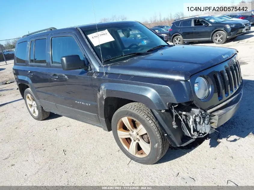 1C4NJPFA2GD575442 2016 Jeep Patriot Latitude