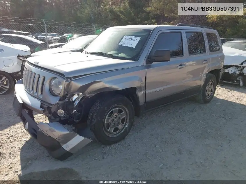 1C4NJPBB3GD507391 2016 Jeep Patriot Sport