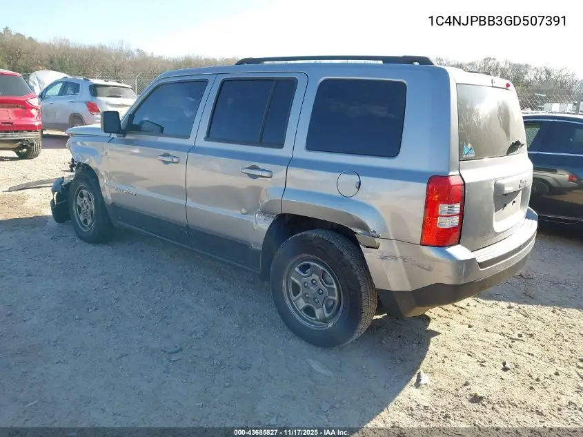 1C4NJPBB3GD507391 2016 Jeep Patriot Sport