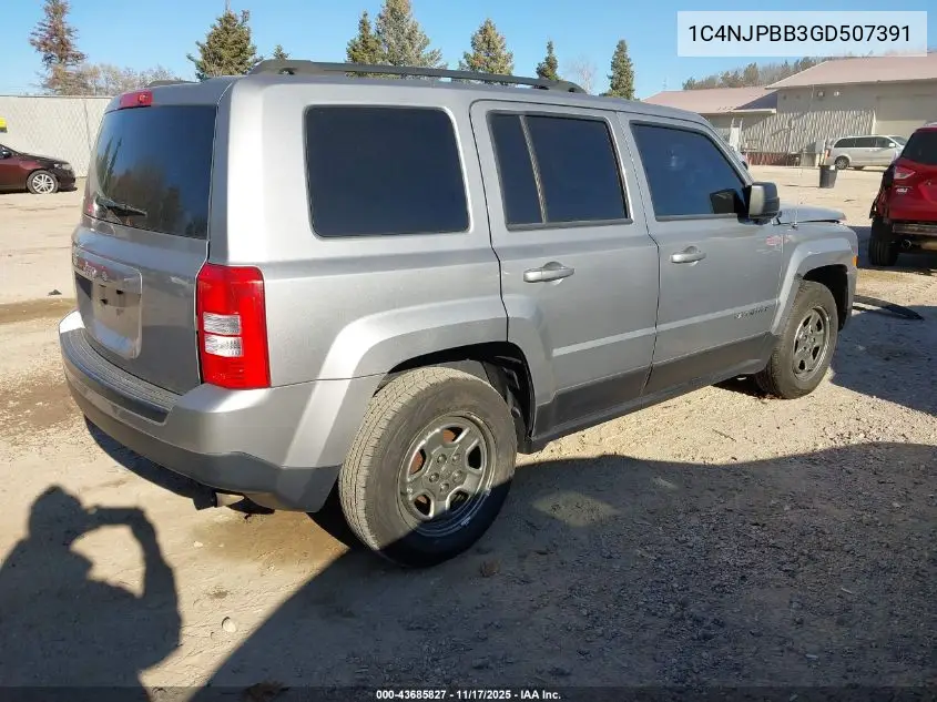 1C4NJPBB3GD507391 2016 Jeep Patriot Sport