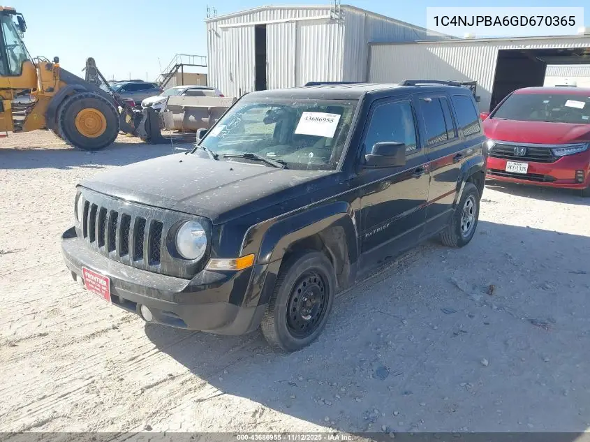 1C4NJPBA6GD670365 2016 Jeep Patriot Sport
