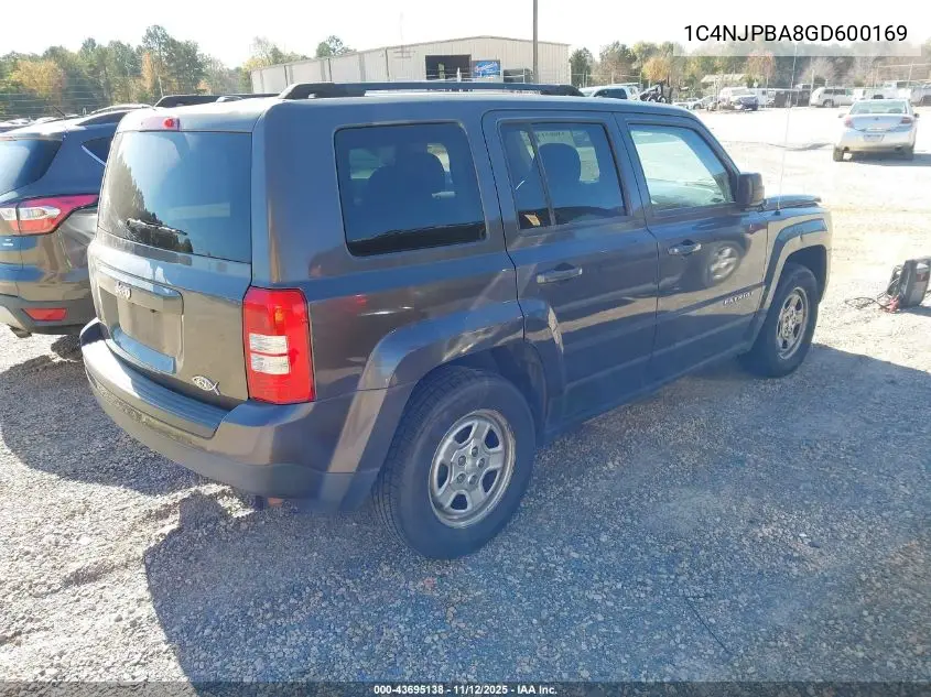 1C4NJPBA8GD600169 2016 Jeep Patriot Sport