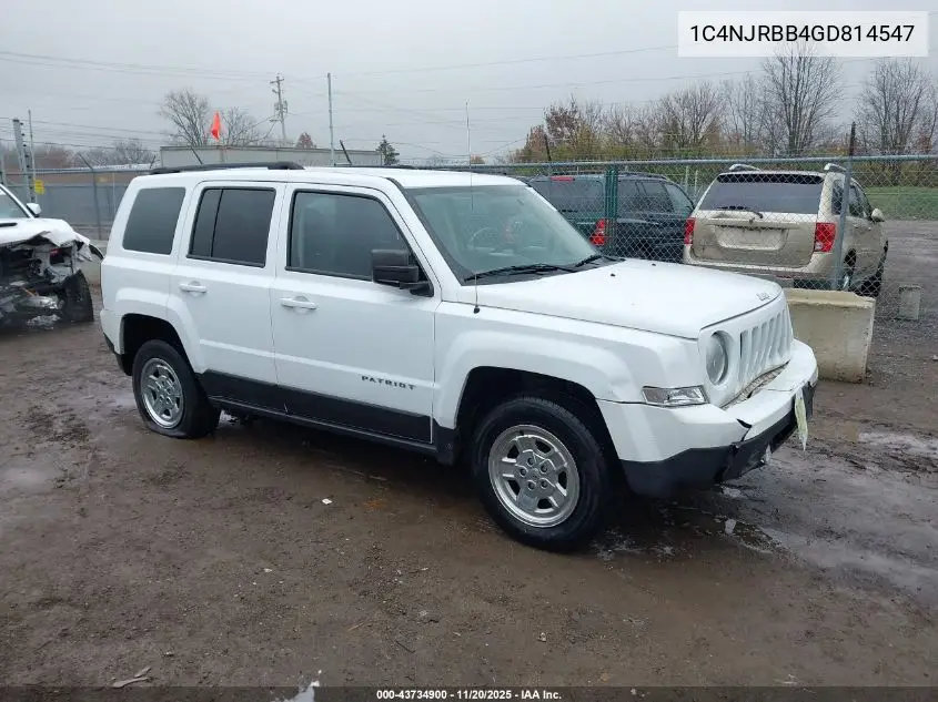 1C4NJRBB4GD814547 2016 Jeep Patriot Sport