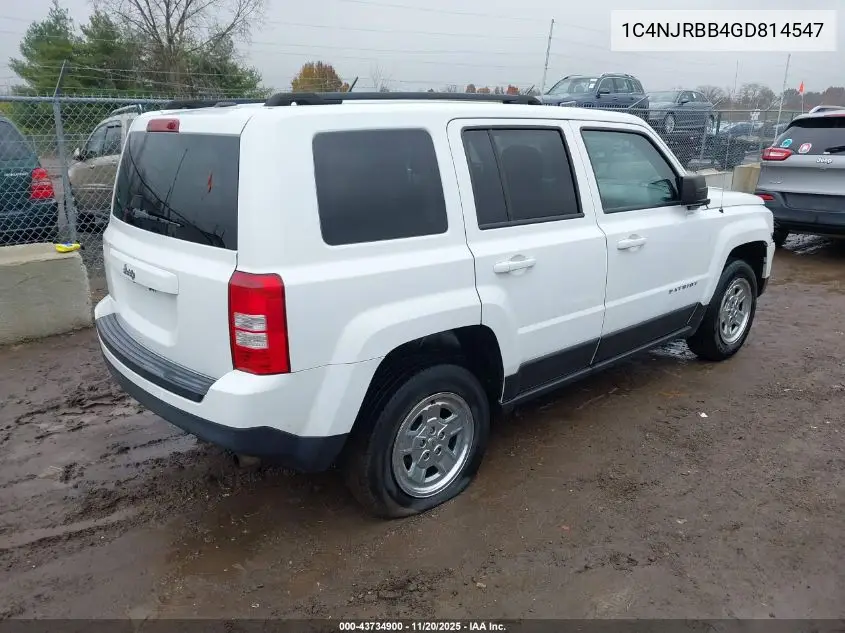 1C4NJRBB4GD814547 2016 Jeep Patriot Sport