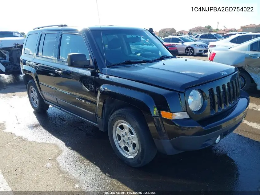 1C4NJPBA2GD754022 2016 Jeep Patriot Sport